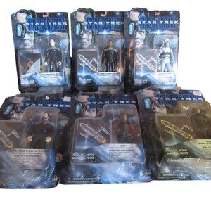 Lot of 9 Star Trek Next Generation First Contact Action Figures - NO DUPS